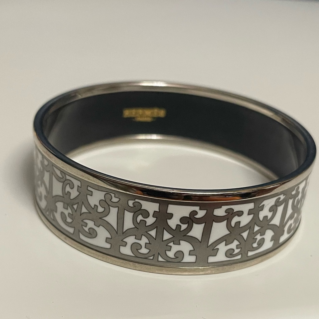Herms Silver Bangle